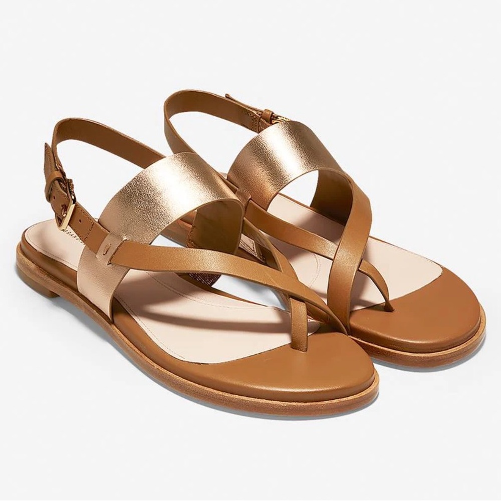 Cole Haan Anica Thong Sandal pecan metallic Size 8